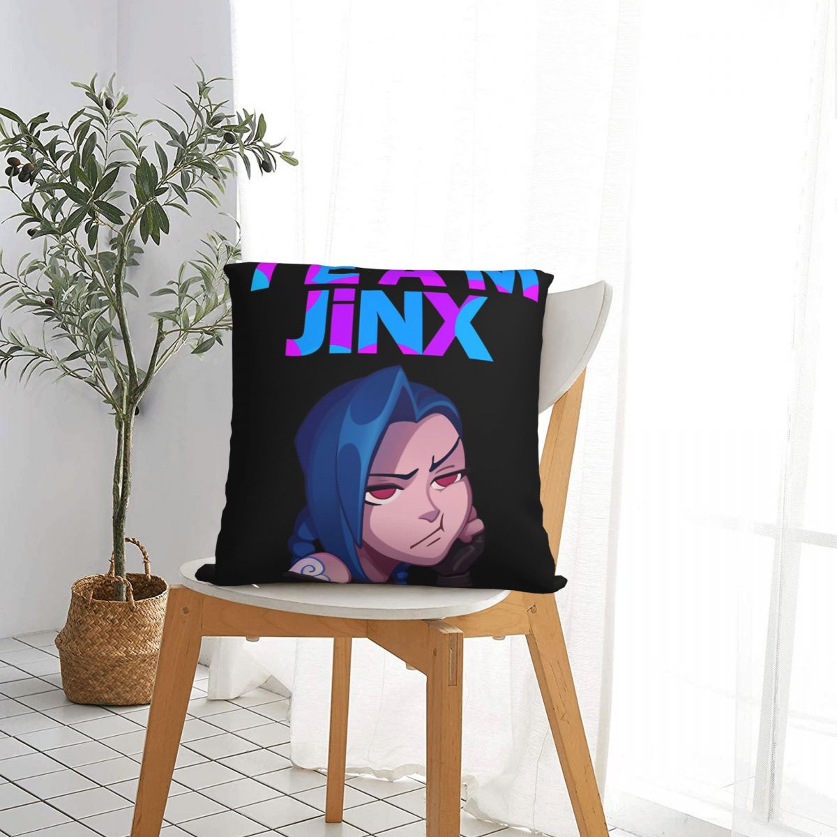 Team Jinx Throw Pillow Case Arcane - League of Legends Fan Store