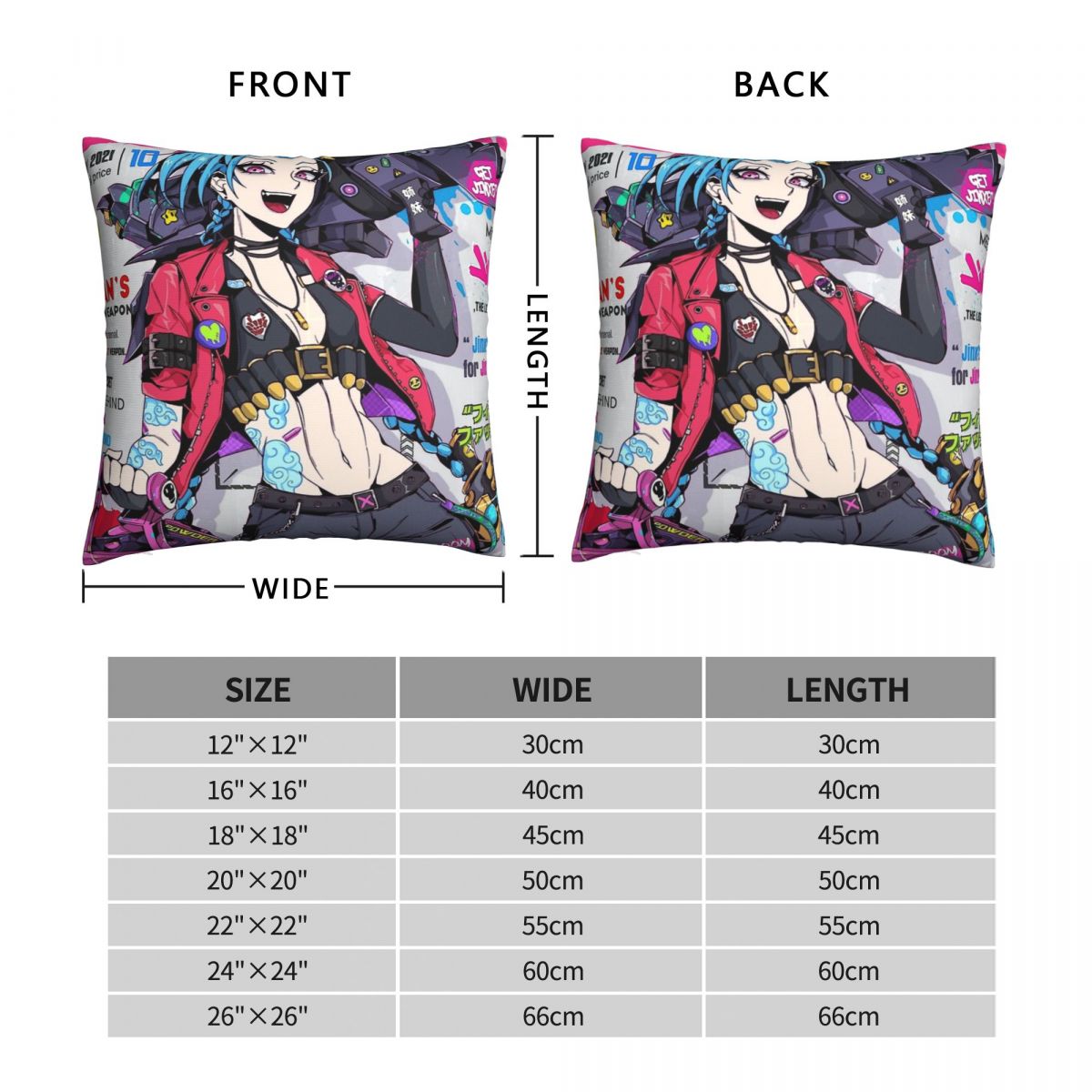 Jinx Magazine Throw Pillow Case - League of Legends Fan Store