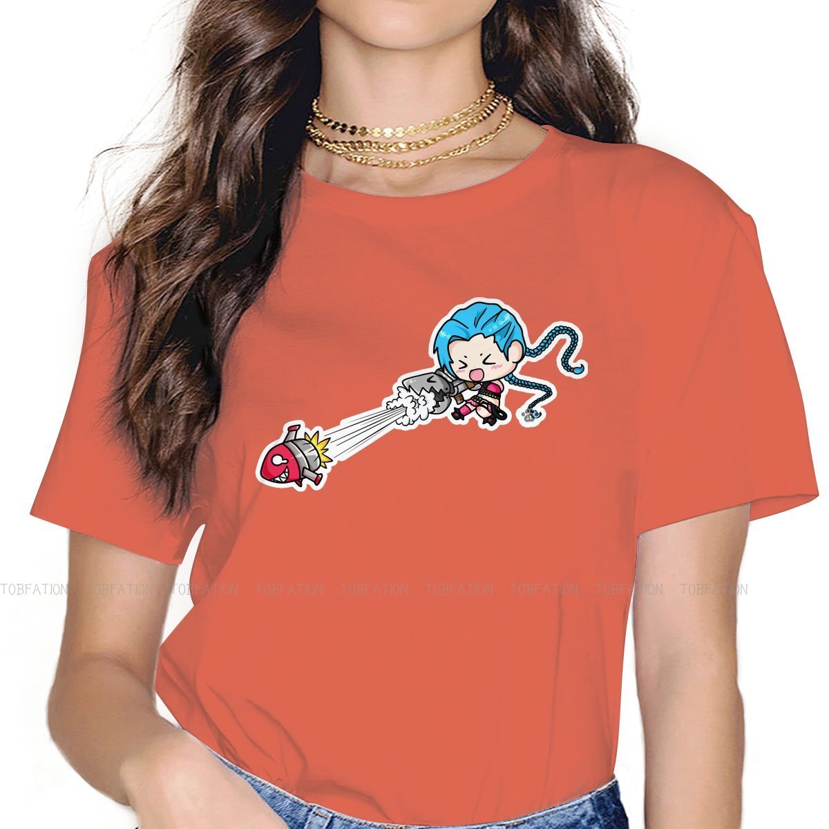 Arcane Cute Sticker Jinx Humor T Shirt - League of Legends Fan Store