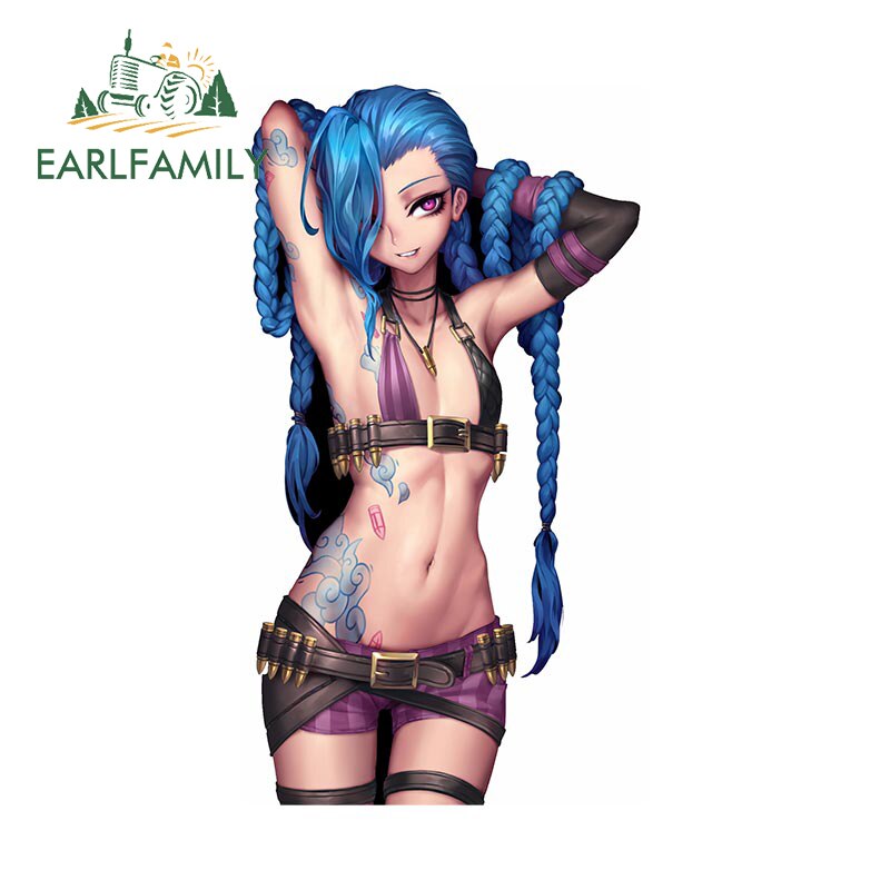 Jinx Stickers Fashionable Simple Decals Creative Refrigerator Helmet Decor - League of Legends Fan Store