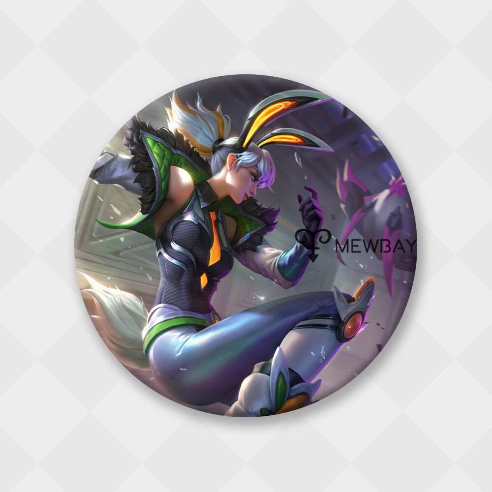 League of Legends Badge The Anima Squad Jinx Miss Fortune Vayne Riven Sylas Brooch - League of Legends Fan Store