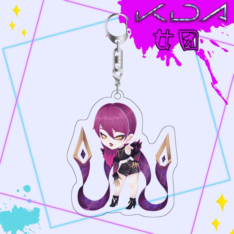 League Of Legends Acrylic KeyChains K/DA Akali Ahri KaiSa - League of Legends Fan Store