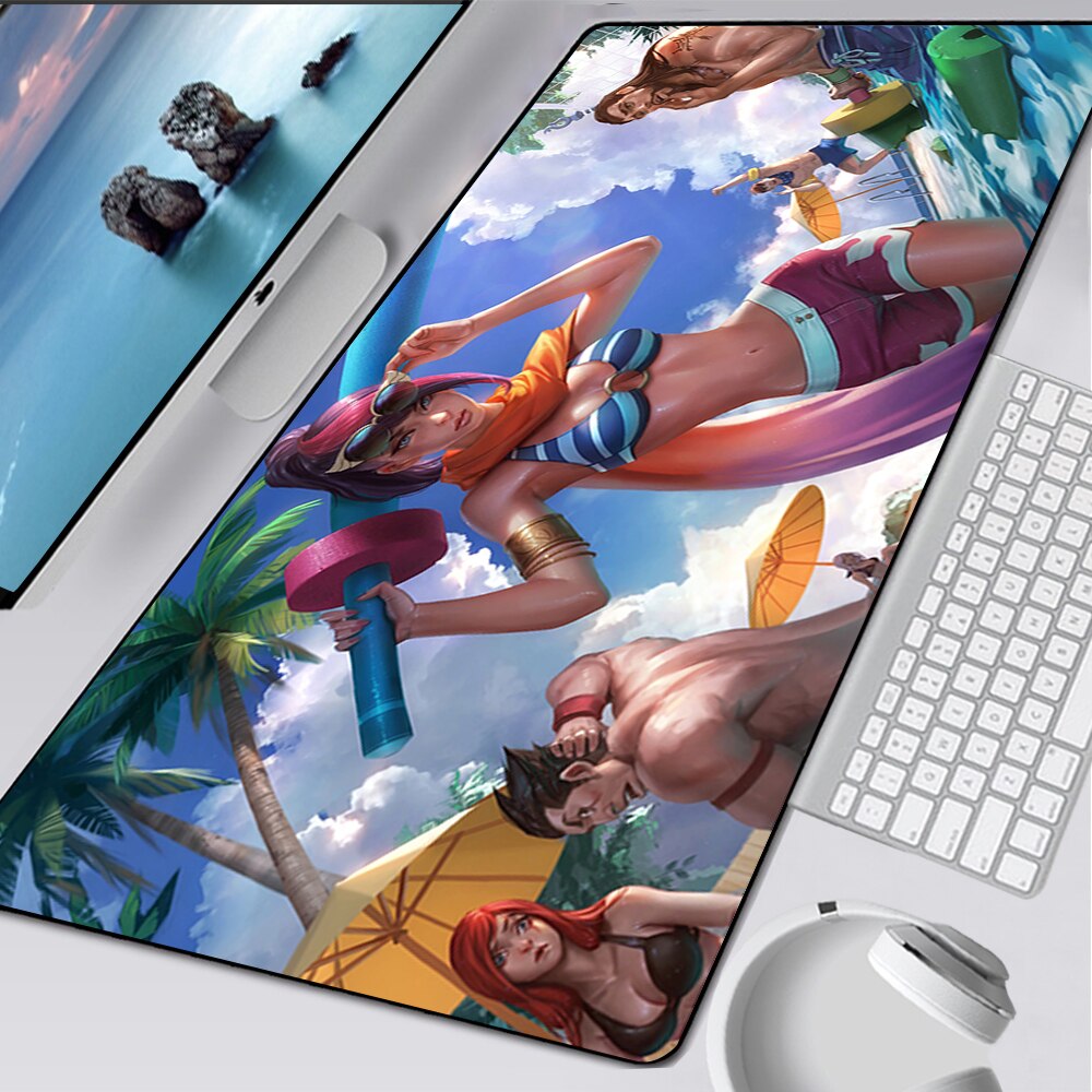 LoL Fiora Gaming Mousepads, Faerie Court Fiora, Lunar Beast P.E Fiora, Lunar Beast Fiora, IG Fiora, Pool Party Fiora, Royal Guard Fiora , League of Legends Deskmat Gift