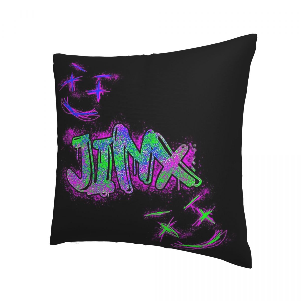 Jinx Name Throw Pillow Case Arcane - League of Legends Fan Store