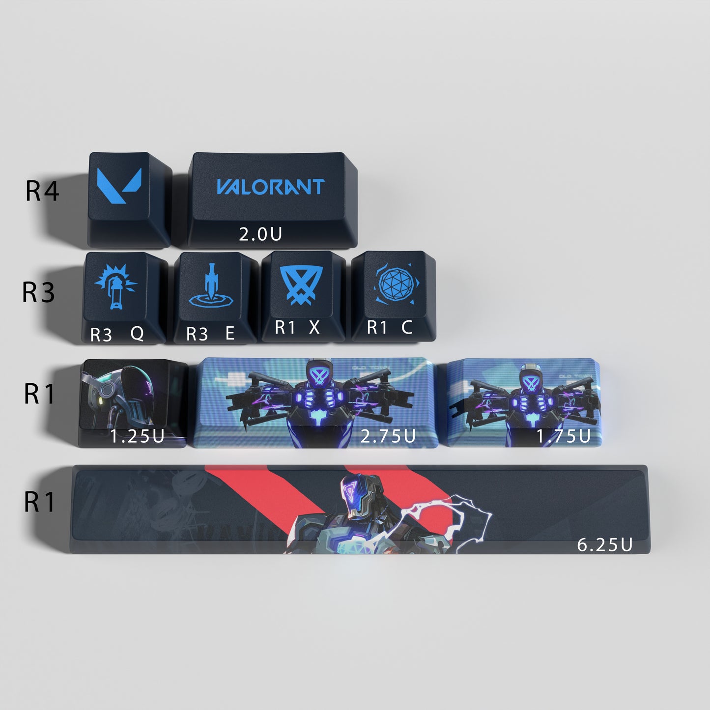 Valorant Custom Keycaps For All Agents -  Best Gift for Valorant Player - Gamer Keycaps