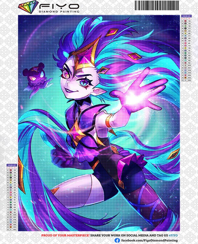 Diamond Art Mosaic -- Neeko Zoe - League of Legends Fan Store