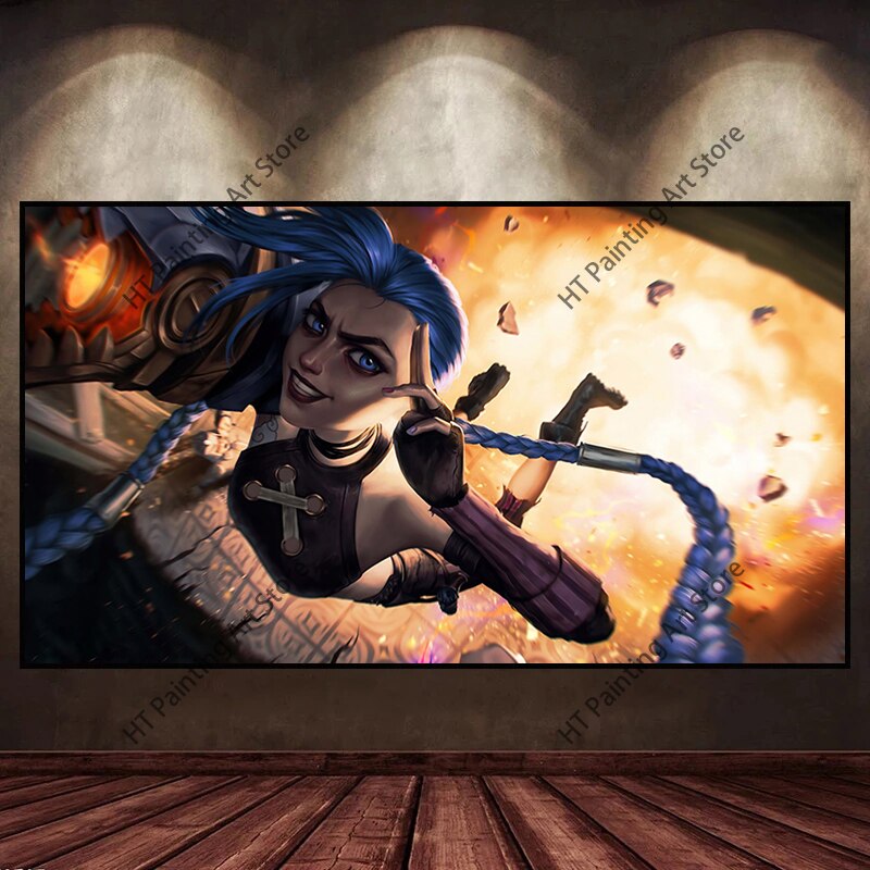 Arcane Series Jinx - Vi Poster - Canvas Painting - League of Legends Fan Store