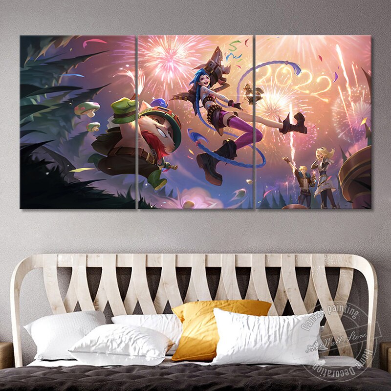 Wild Rift Lux Jinx Ezreal Teemo Poster - Canvas Painting - League of Legends Fan Store