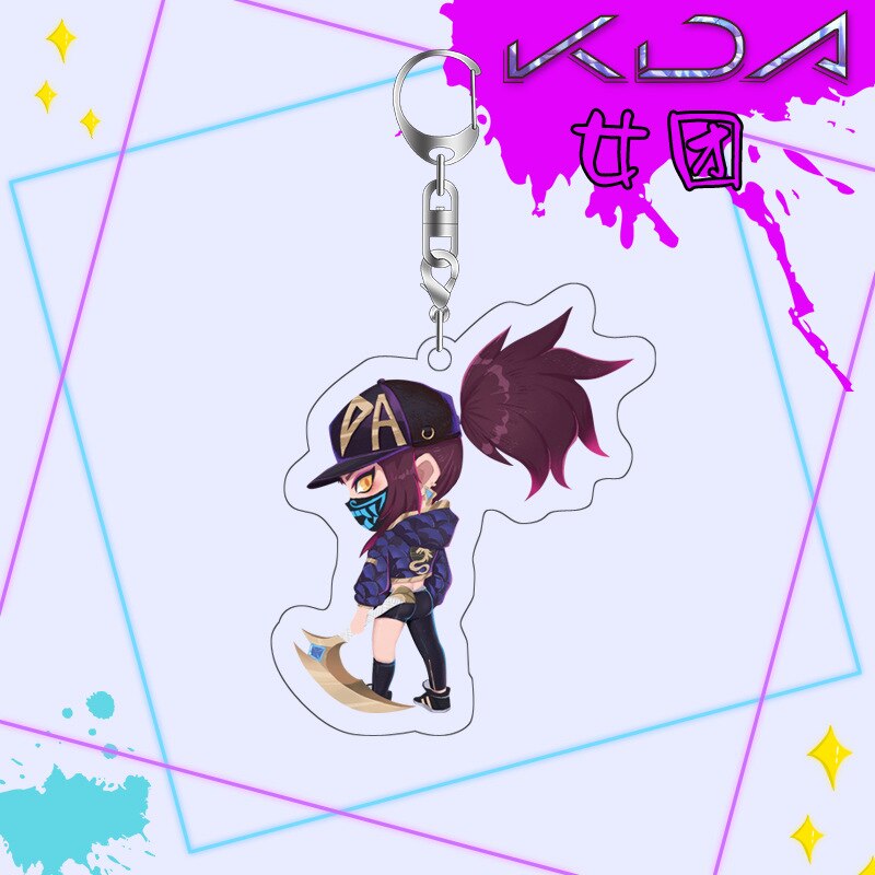 League Of Legends Acrylic KeyChains K/DA Akali Ahri KaiSa - League of Legends Fan Store