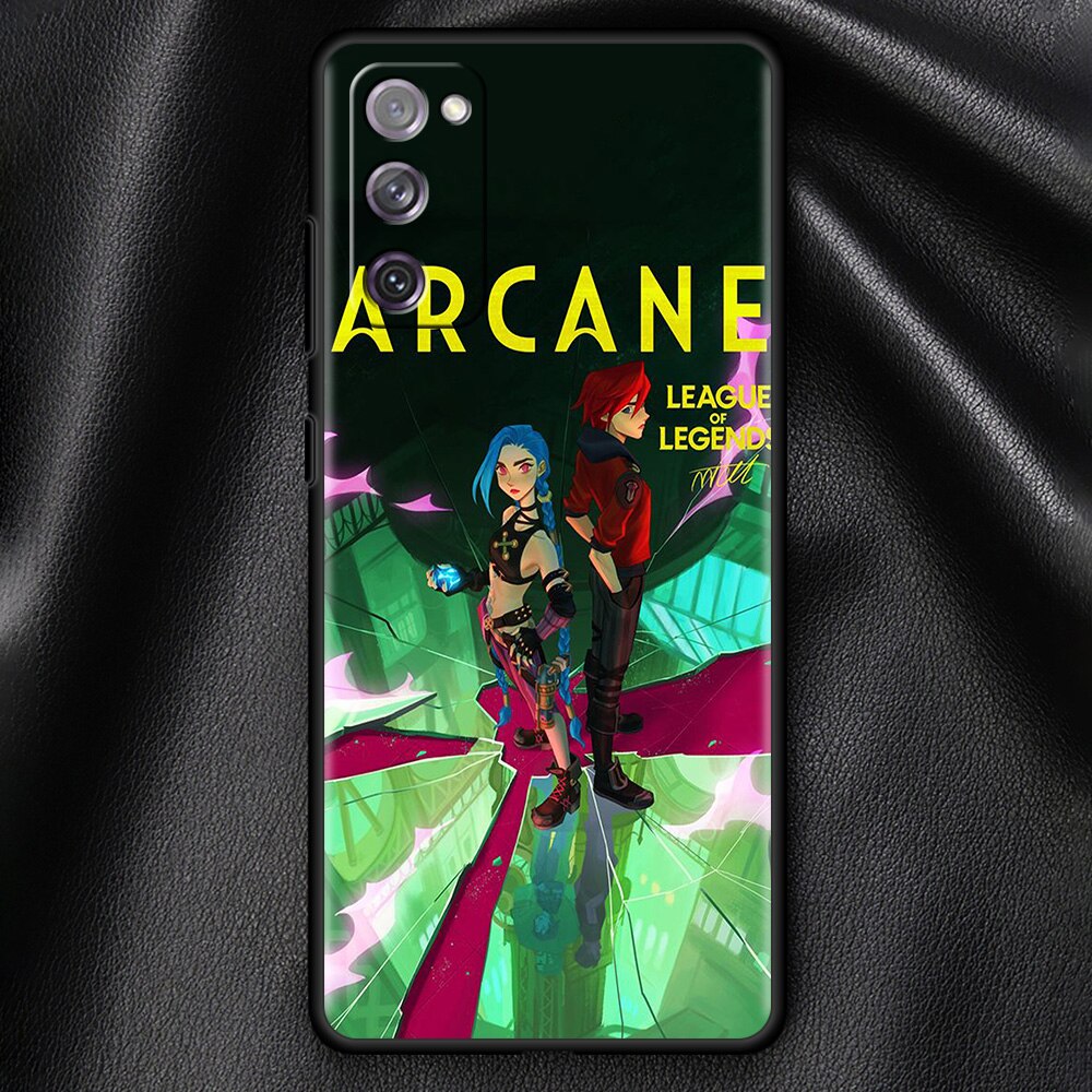 Collection 2 Black Soft Case For Samsung Galaxy S21 Ultra S20 FE Plus S10 Lite S9 S8 S10e S7 Edge A52 A51 A12 Phone Cover Arcane Hot Anime - League of Legends Fan Store