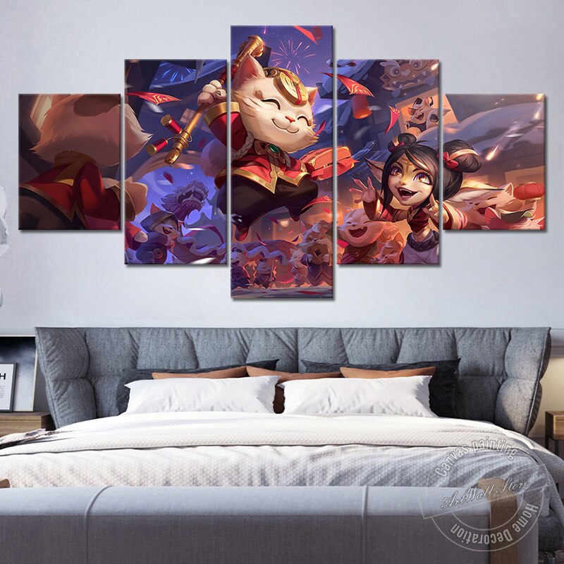 Teemo Tristana Poster - Canvas Painting - League of Legends Fan Store