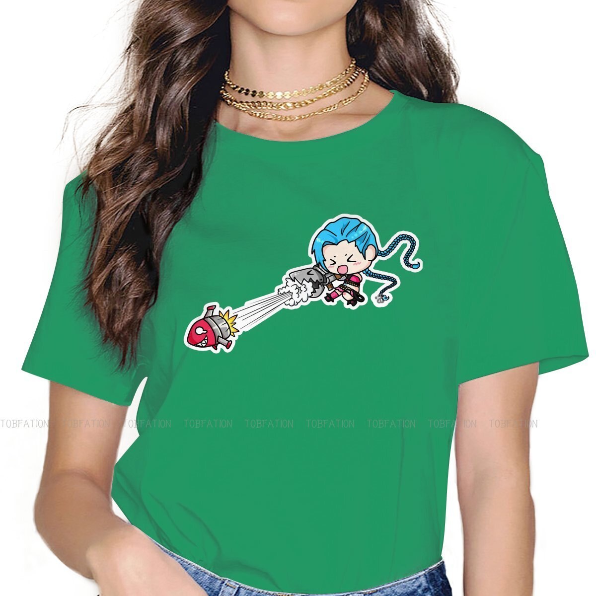 Arcane Cute Sticker Jinx Humor T Shirt - League of Legends Fan Store