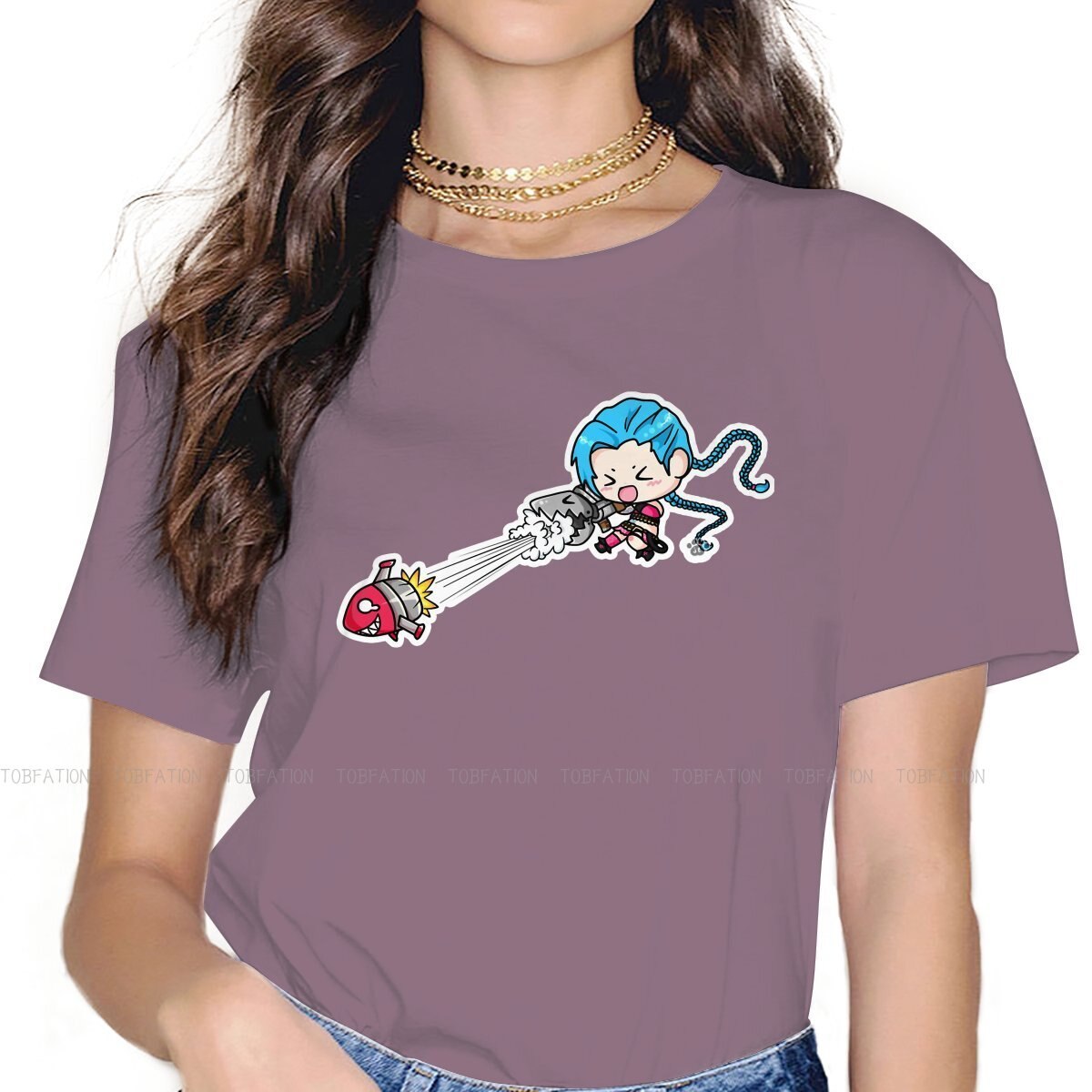 Arcane Cute Sticker Jinx Humor T Shirt - League of Legends Fan Store