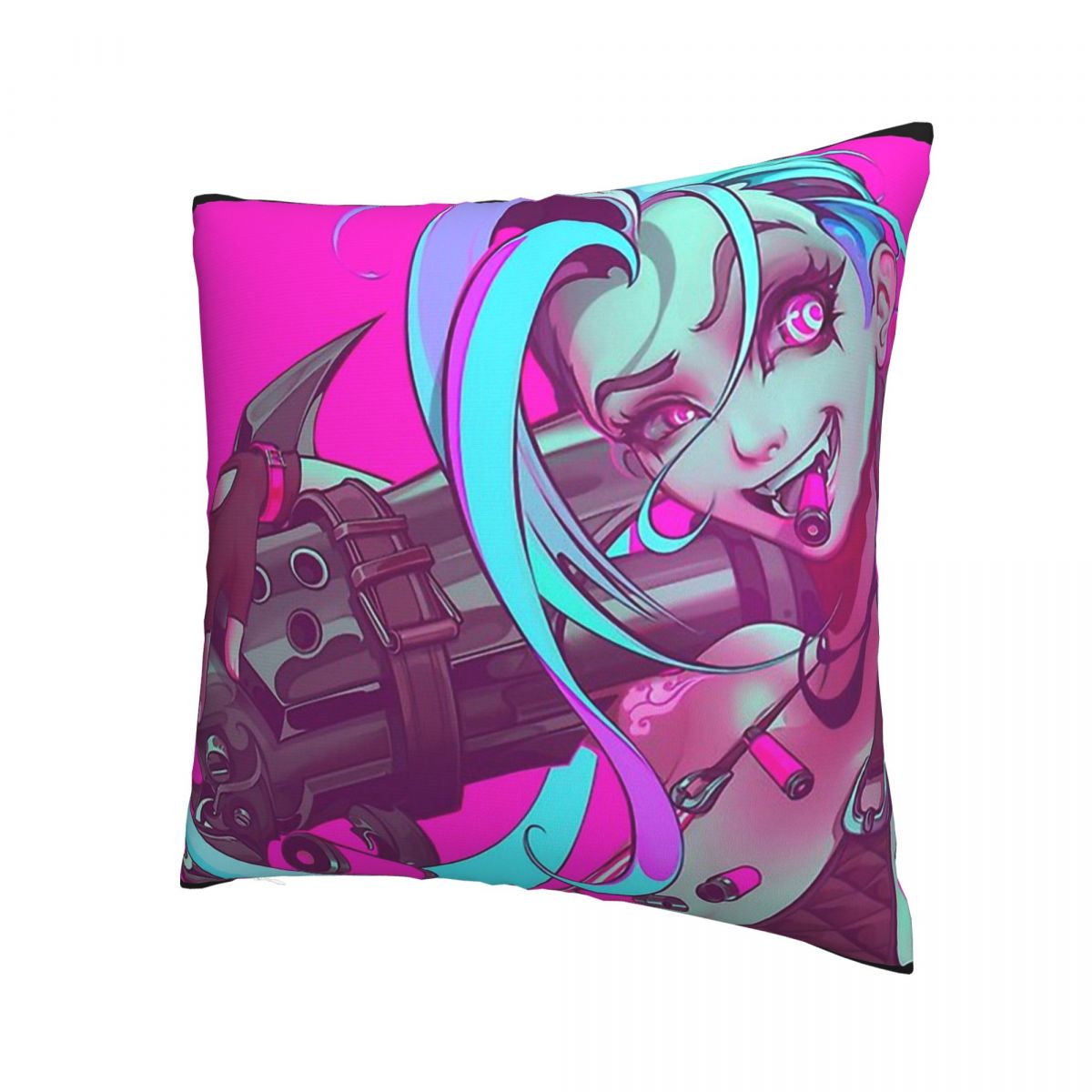 Jinx Throw Pillow Case Arcane 6 - League of Legends Fan Store