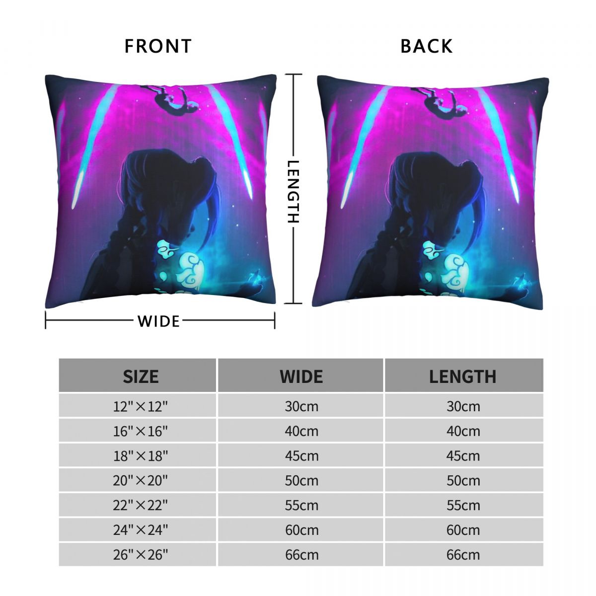 Jinx World Pillowcase Arcane - League of Legends Fan Store