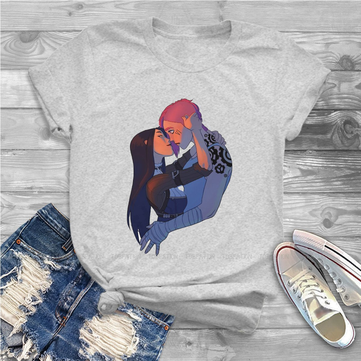 Caitlyn Vi In Love Unique T-Shirt - League of Legends Fan Store