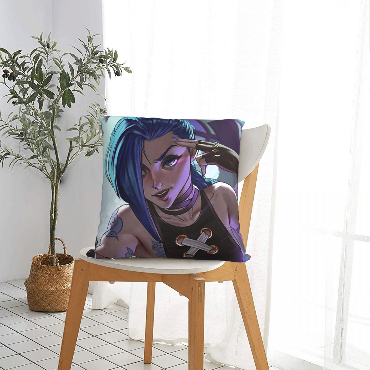 Jinx Sad Pillowcase - League of Legends Fan Store