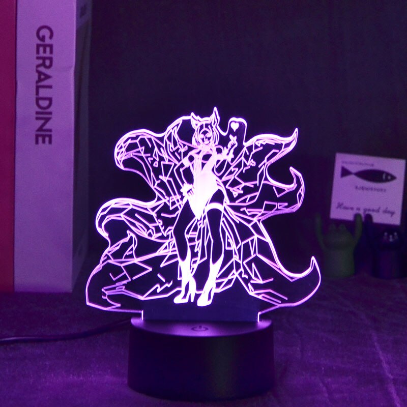 Ahri Figure 3D Led Nightlight Decor - League of Legends Fan Store