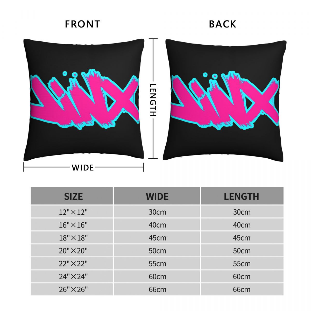 JINX Throw Pillow Case Arcane X - League of Legends Fan Store