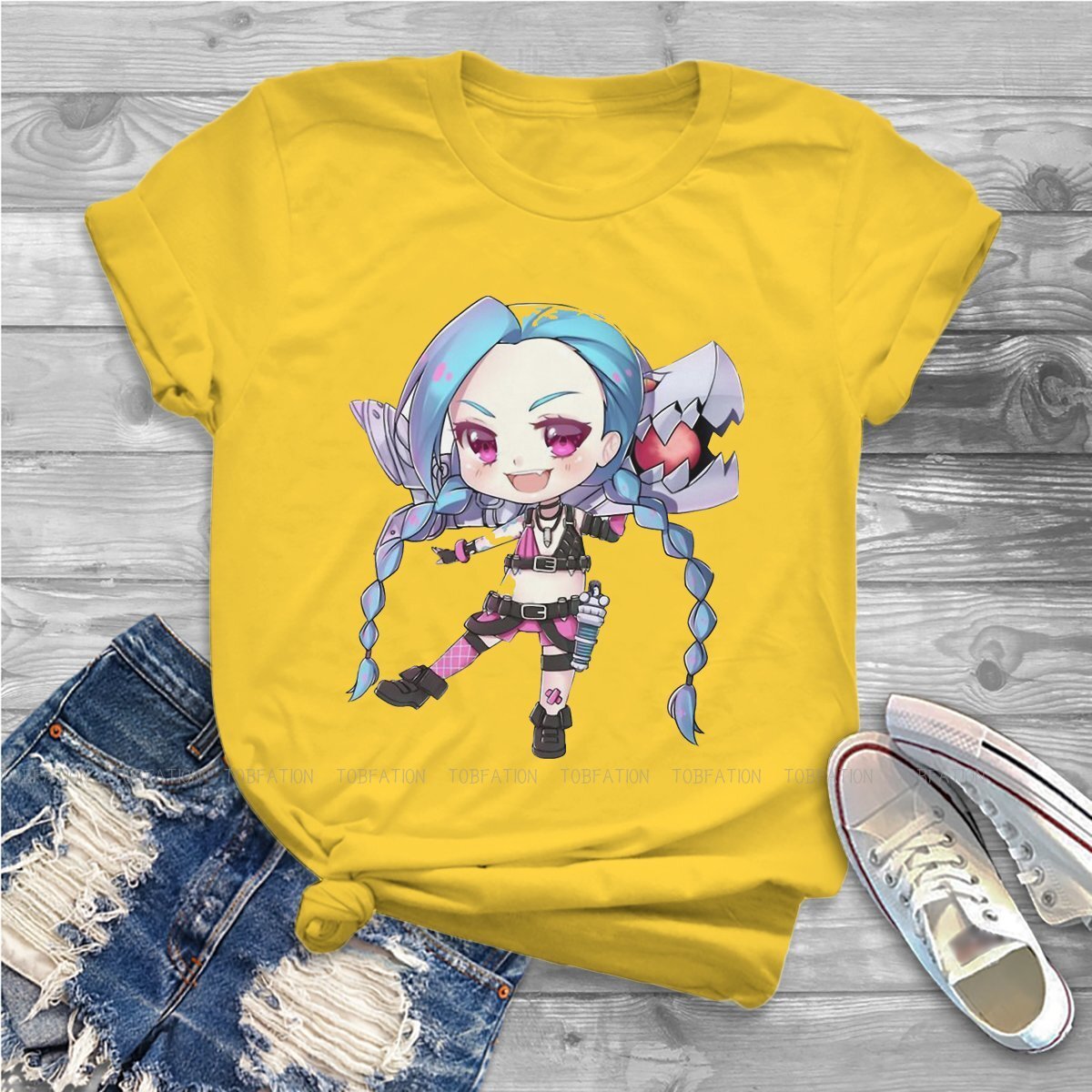 Bubbly Jinx Hipster T-Shirts - League of Legends Fan Store