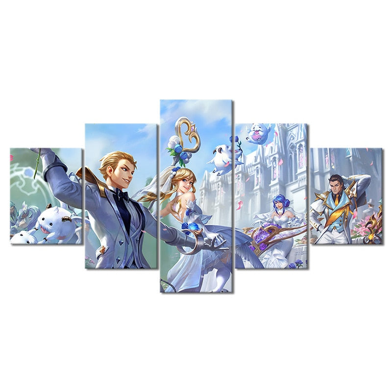 "Crystal Rose" Ezreal - Lux - Sona - Jarvan Ⅳ Poster - Canvas Painting - League of Legends Fan Store