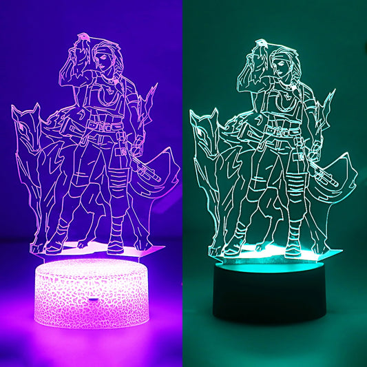 VALORANT 3D Led Night Lights - Skye Cypher Neon - Valorant Merch