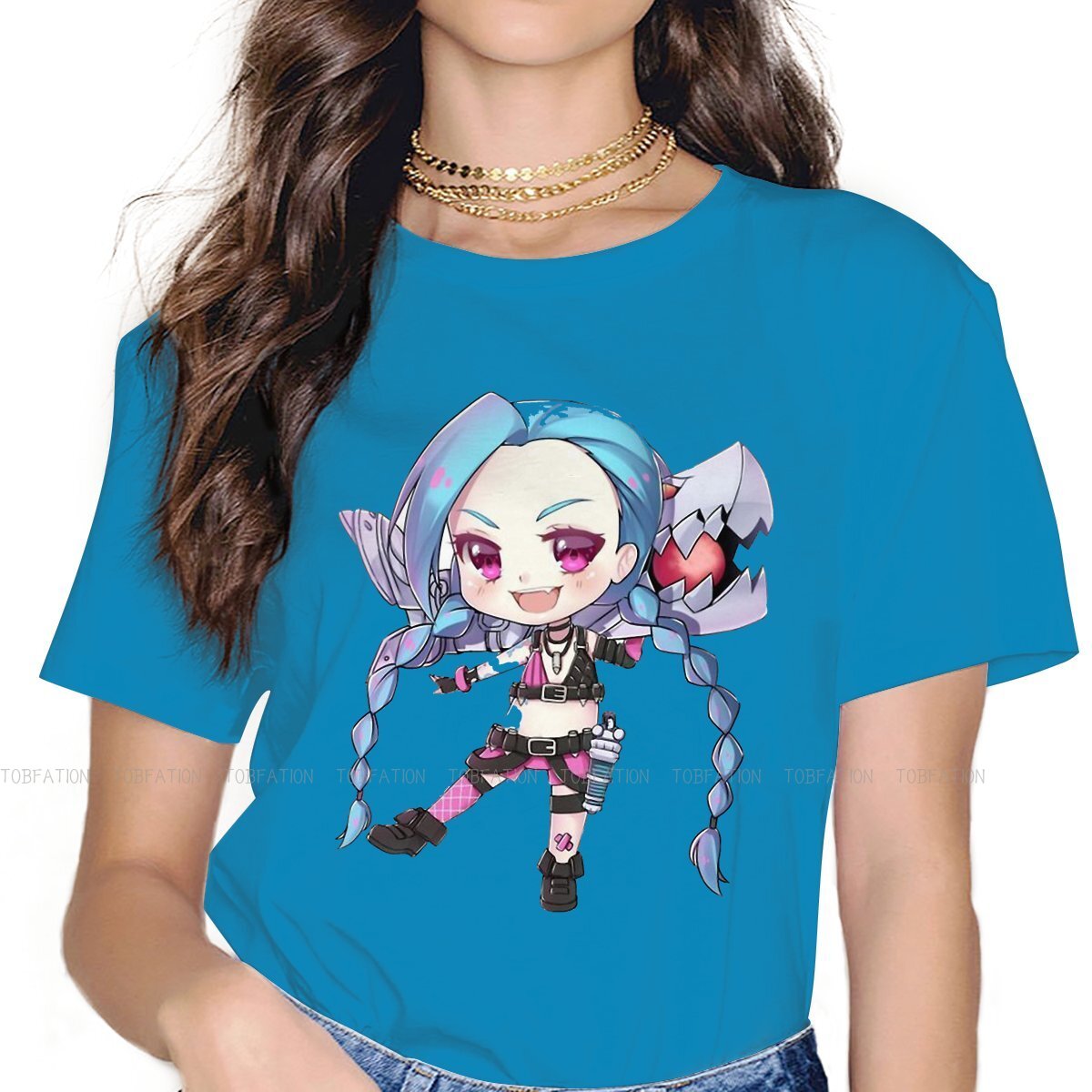 Bubbly Jinx Hipster T-Shirts - League of Legends Fan Store