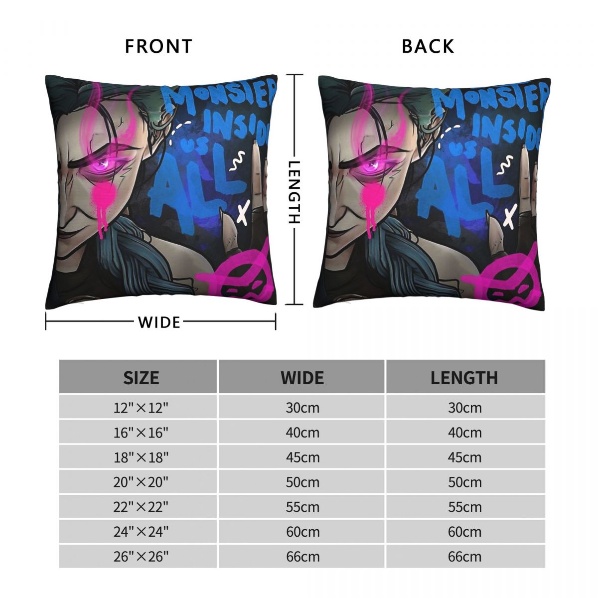 Jinx Quotes Throw Pillow Case Arcane League of Legends TV Backpack Coussin Covers DIY Printed Reusable For Home Decor - League of Legends Fan Store