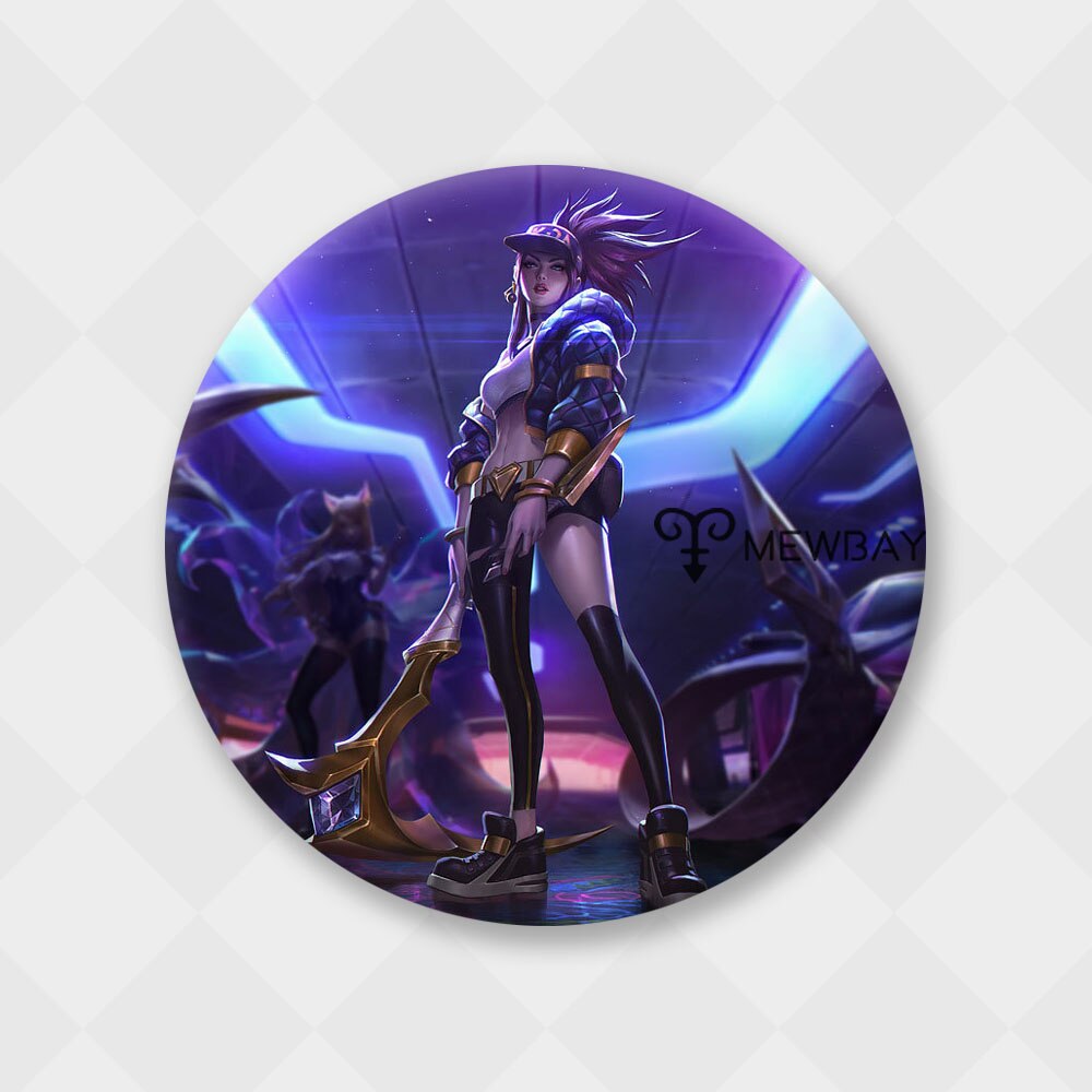 League of Legends Badge K/DA ALL OUT Kaisa Ahri Seraphine Akali Evelynn Metal Brooch - League of Legends Fan Store