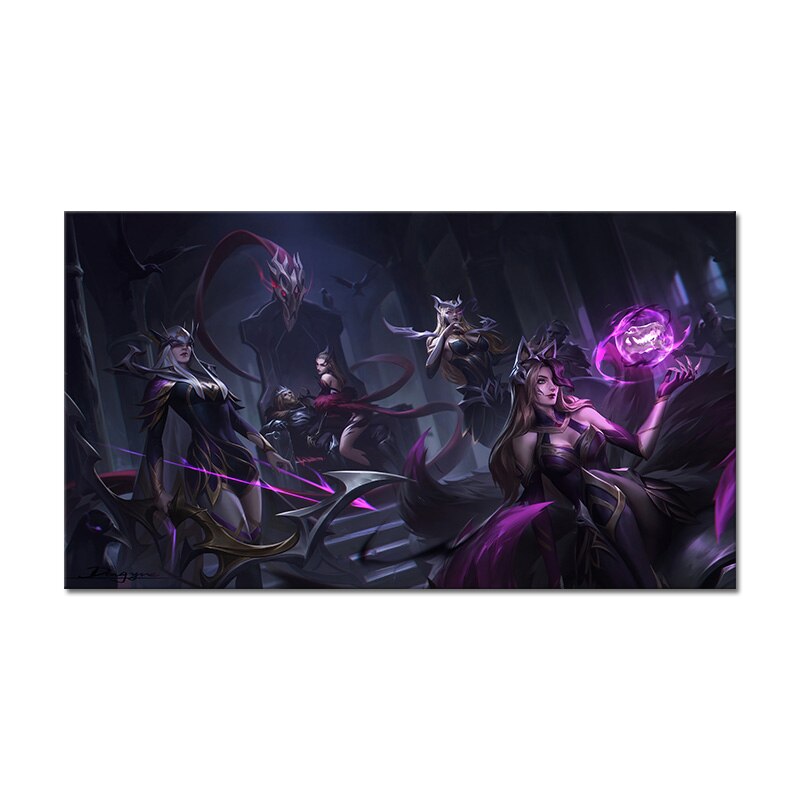 Ahri Ashe Cassiopeia Evelynn Poster - Canvas Painting - League of Legends Fan Store