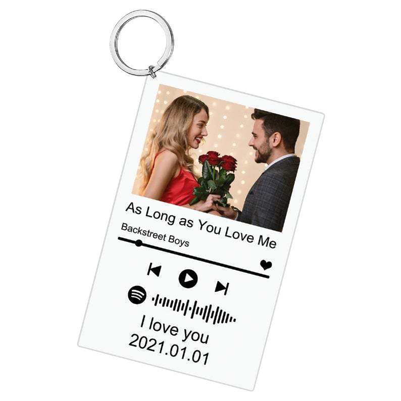 Custom Song Keychain Photo Personalization